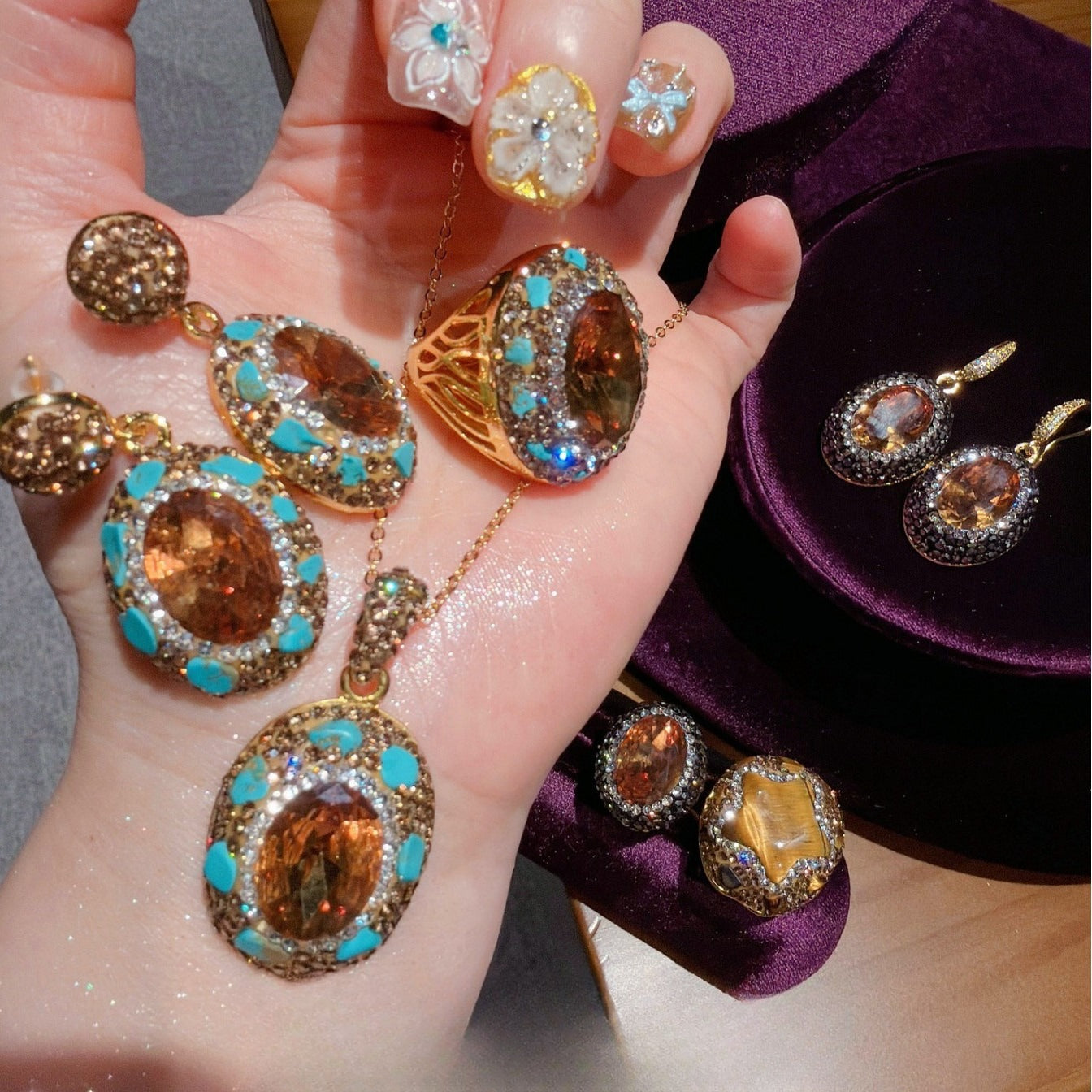 The Byzantine Amber Solstice Jewelry Suit