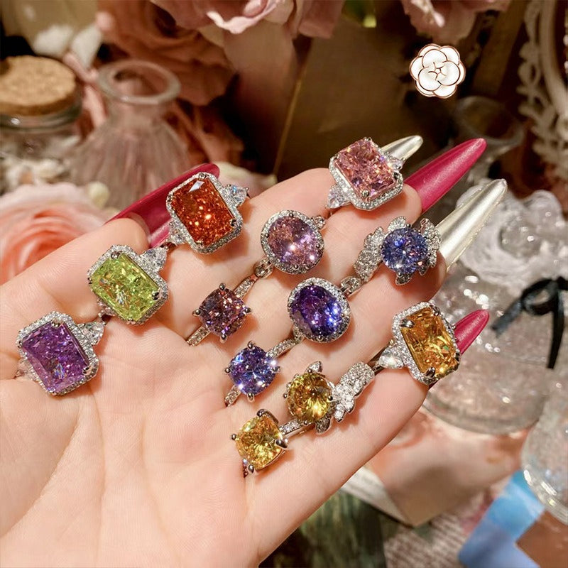 Radiant Multi-Color 5A CZ Ring Collection