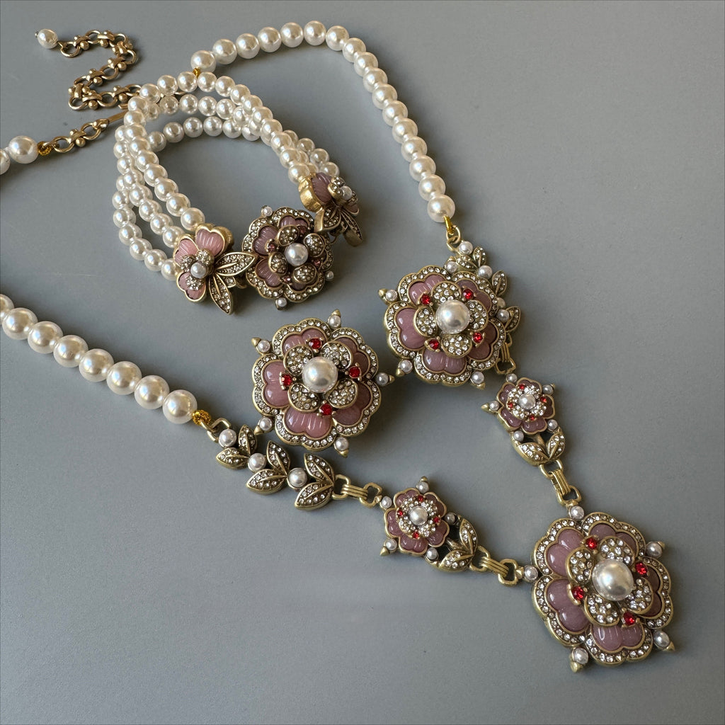 Belle Époque Floral Pearl Jewelry Set