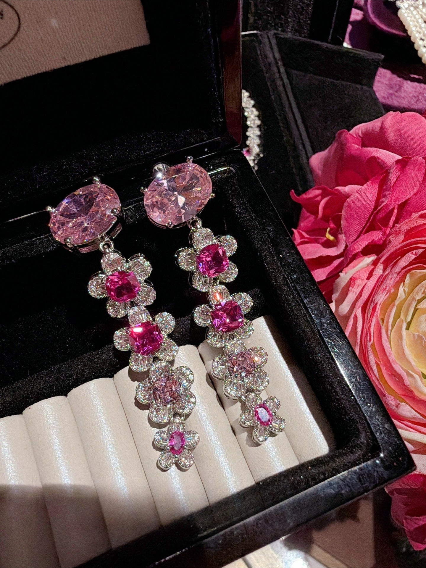 Bright Fuchsia Pink Blossom Floral Couture Statement